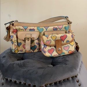 Vintage dooney and bourke handbag and wristlet